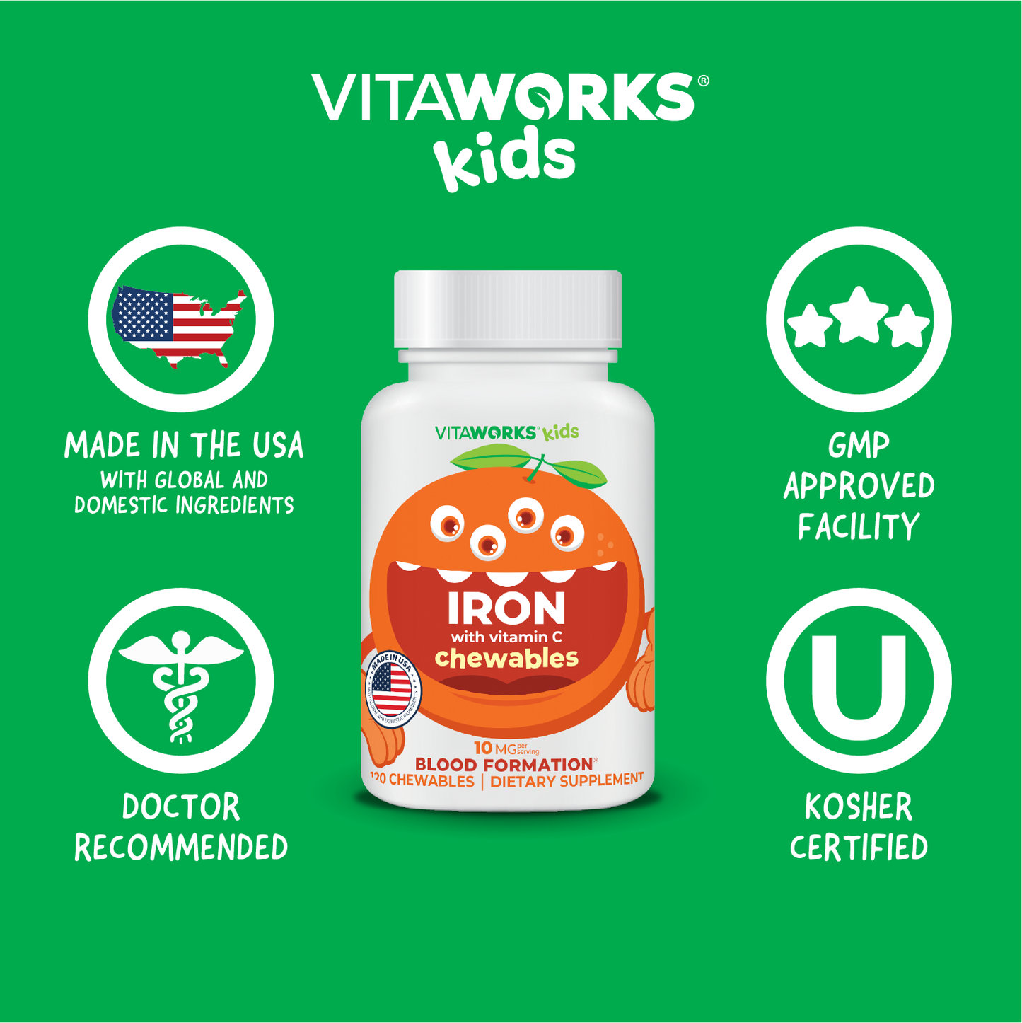 Iron and Vitamin C Chewables for Kids