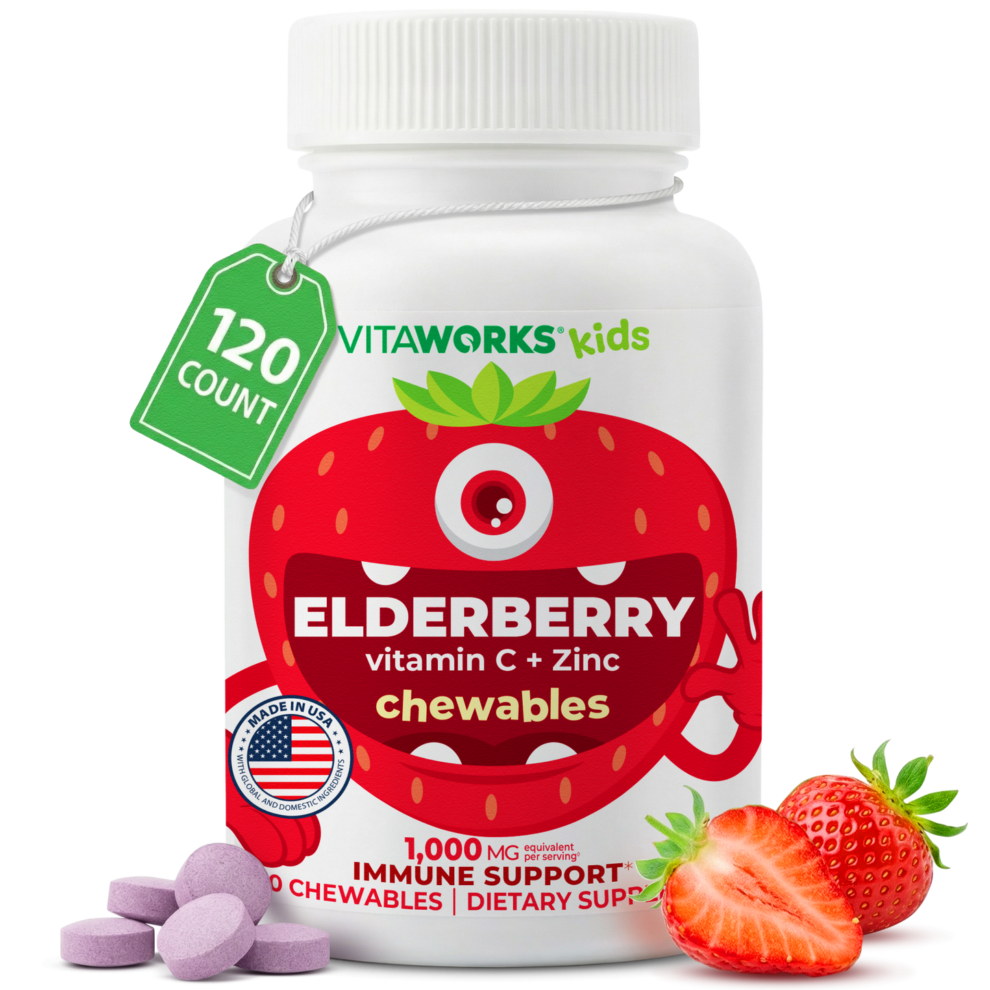 Elderberry With Zinc and Vitamin C Chewables for Kids