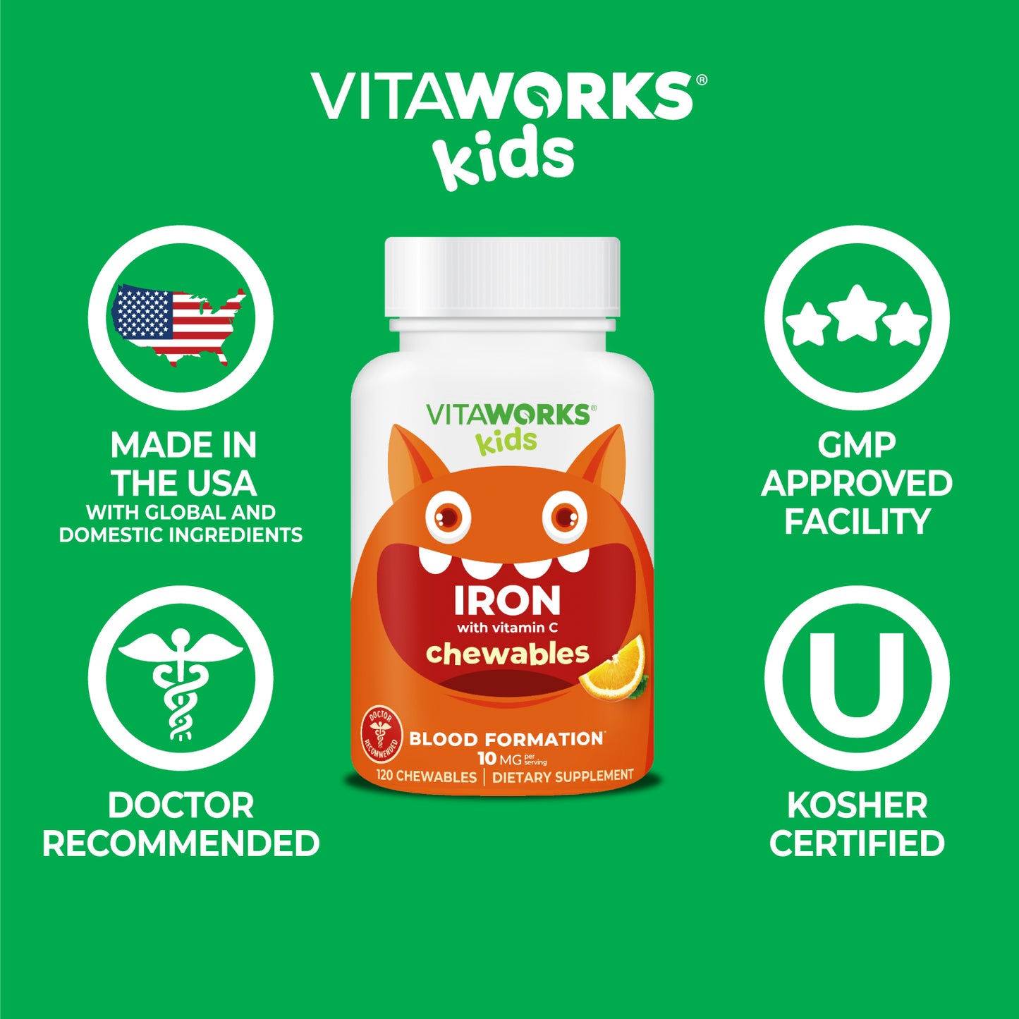 Iron and Vitamin C Chewables for Kids